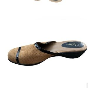 Cole Haan Women's Leather Slip-On Mules Multicolor Size 8.5 Cushioned Insole